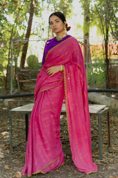 Gulaab Gold Zari Weave Saree