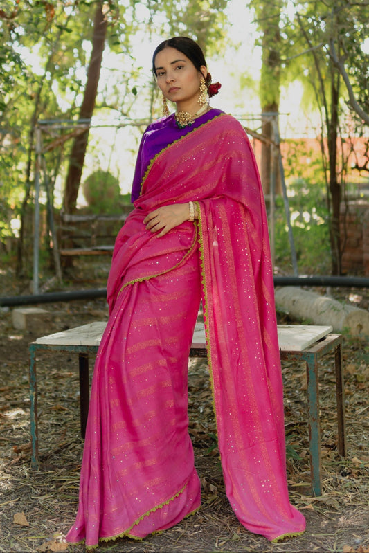 Gulaab Gold Zari Weave Saree