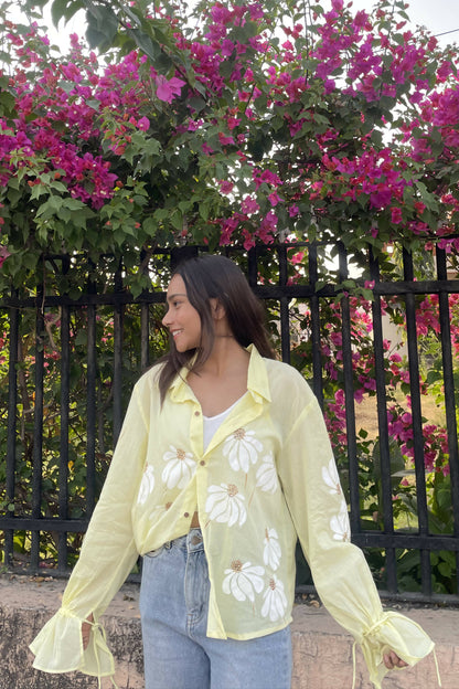 Blossom Hand-Painted Cotton Shirts