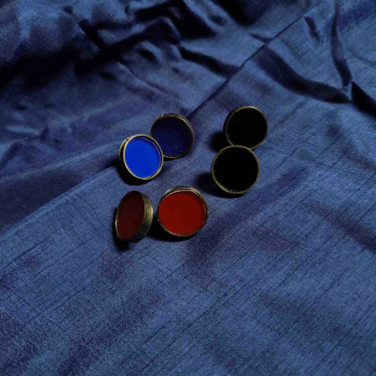 Glass Circle Studs