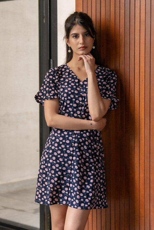 TGIF Floral Button Down Dress