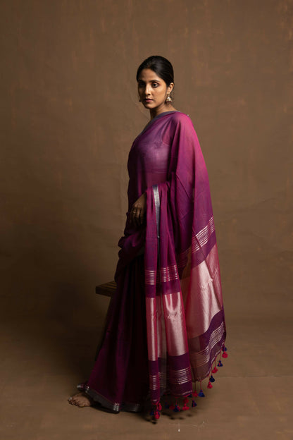 Eternal - Zari Saree With Tassels