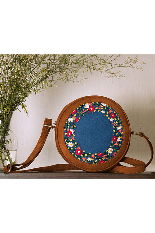Floral Embroidered Round Sling