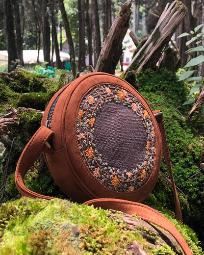 Floral Embroidered Round Sling