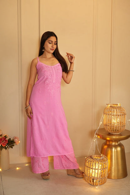 Zia Noodle Strap Chikankari Set