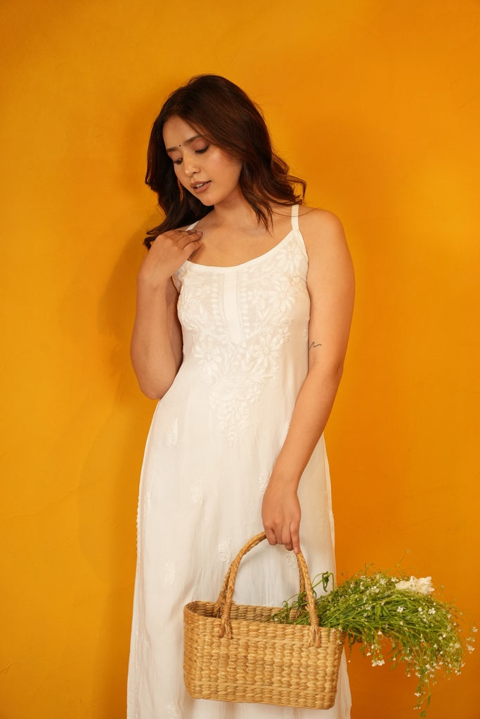 Zia Noodle Strap Chikankari Set