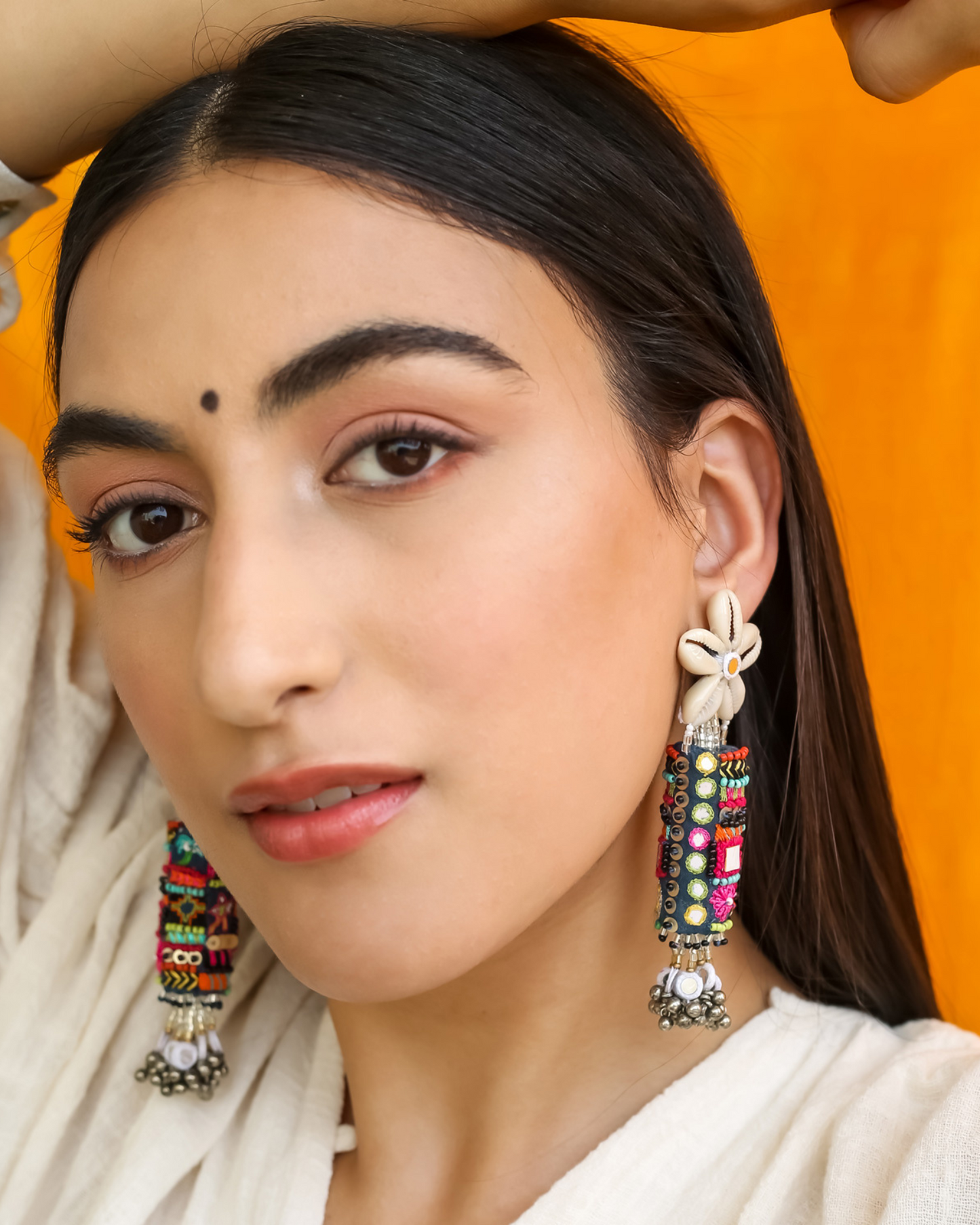 Manoranjan Banjara Shell Earrings