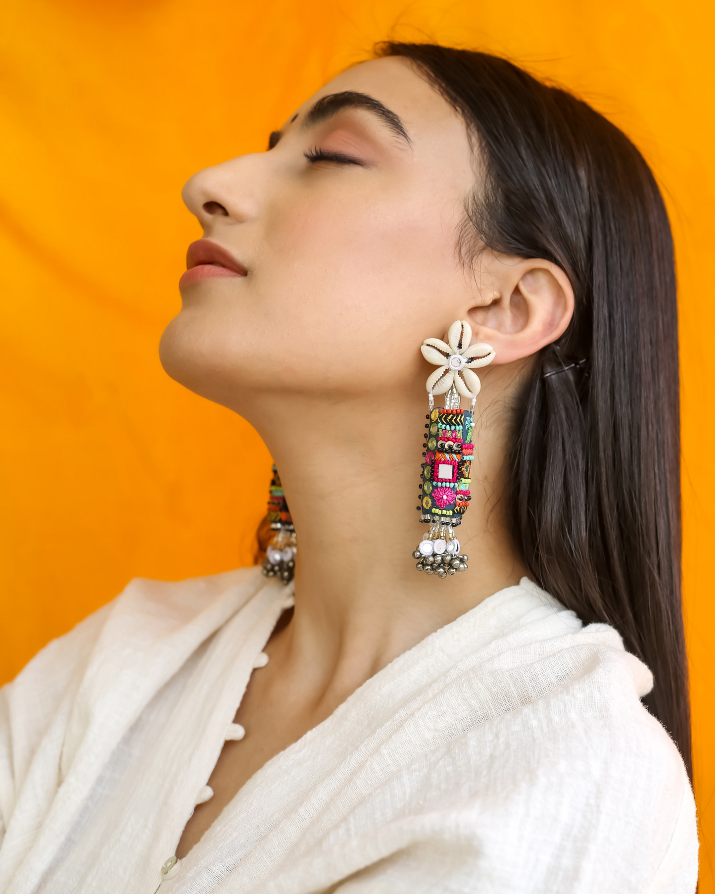 Manoranjan Banjara Shell Earrings