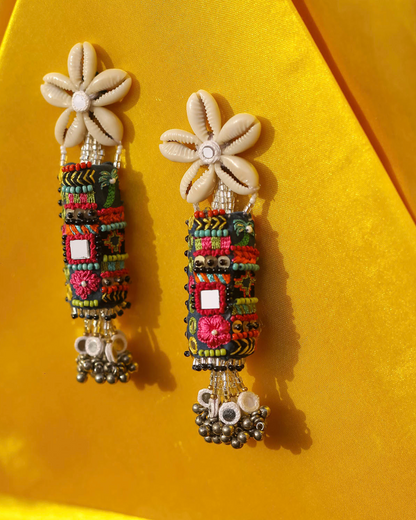 Manoranjan Banjara Shell Earrings