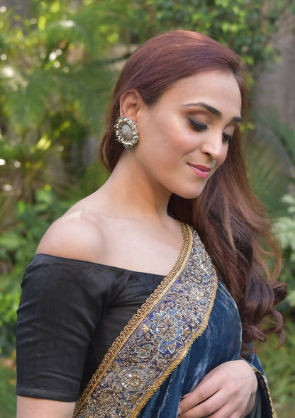 Gardishi green tip earrings