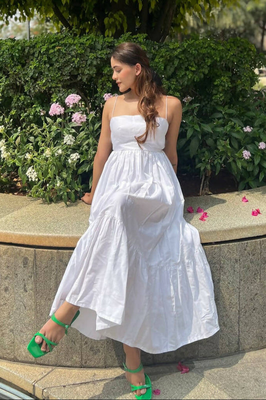 Vanilla Pure Cotton Maxi Dress