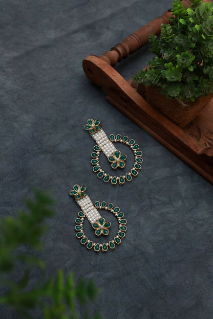 Pearl Flower Dangler Earrings