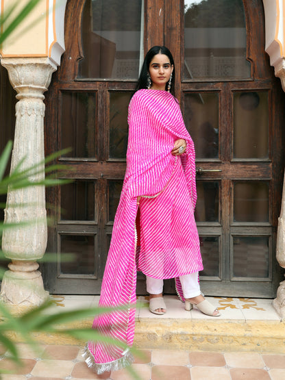 Hiraya Pink Leheriya Set