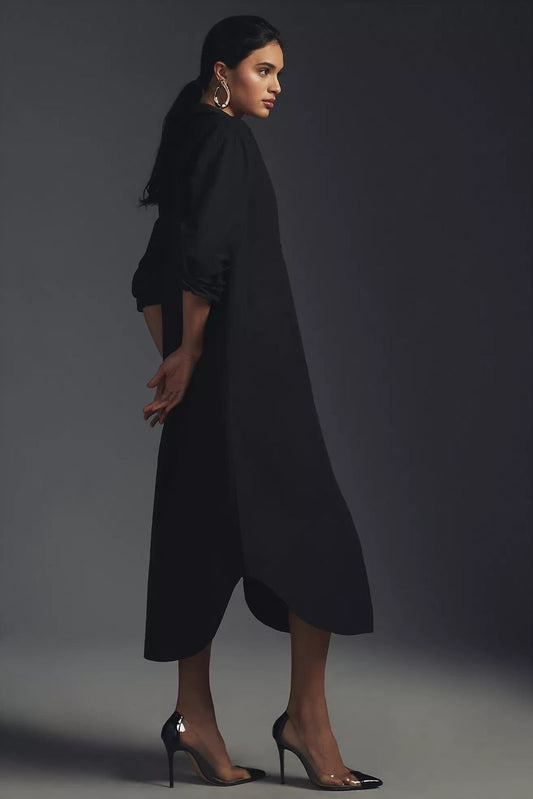 Black Long Shirt Dress
