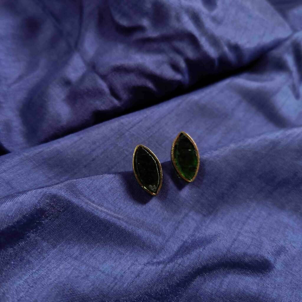 Glass Leaf Earrings