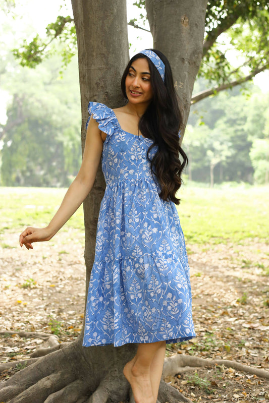 Blue Tier Dress