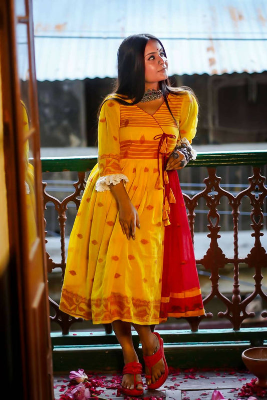 Godhuli Knot Tie-Up Dress