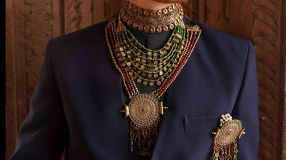 Gold Studded Collar Necklace