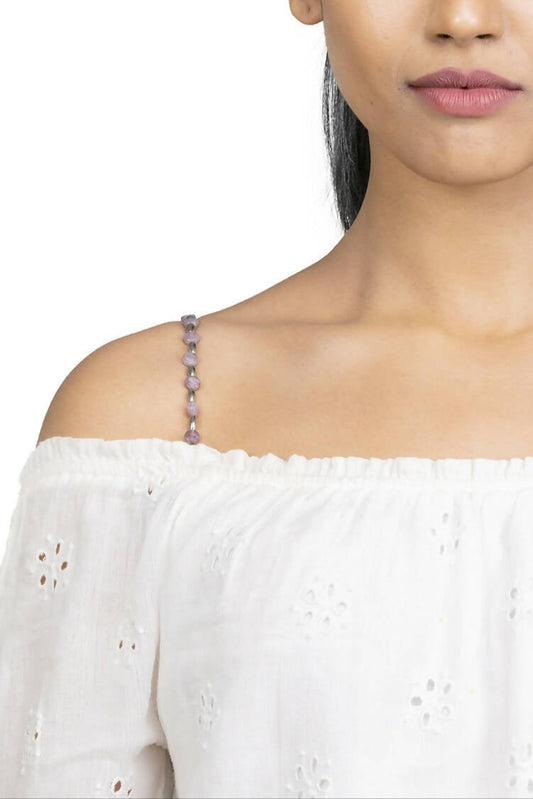 Lilac Blend Beaded Bra Strap