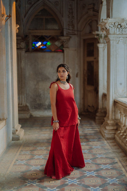 Rooh-Afsaana Chikankari Lehenga Set