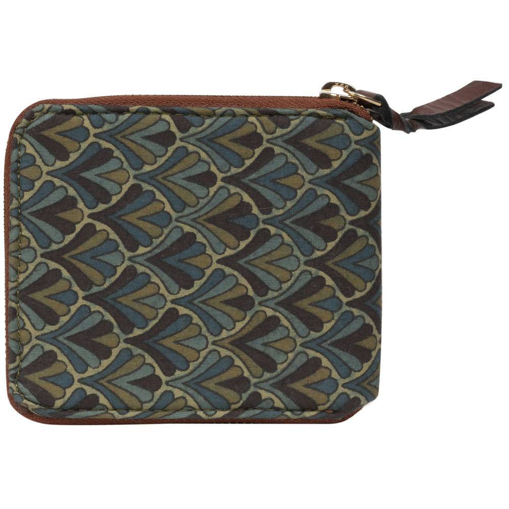 Olive Mist Blockprinted Wallet