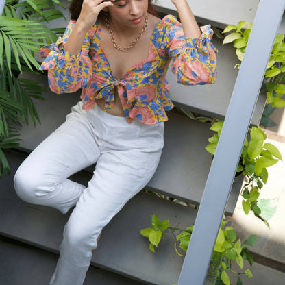 Crème Narrow Cotton Pants