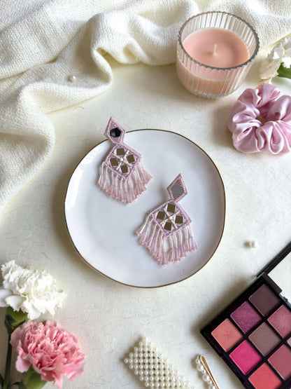 Mirror Handmade Embroidered Earrings