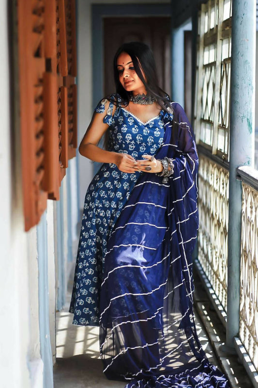 Pekhom Blue Cotton Dress
