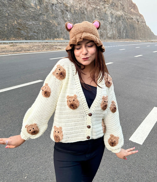 Teddy-Bear Crochet Sweater