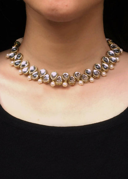 Kundan and Pearl Necklace - Small