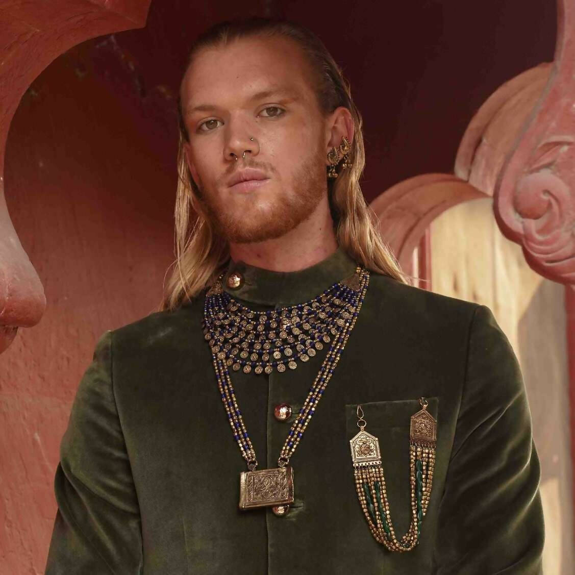 Rajasthani Glass Bead Choker Necklace