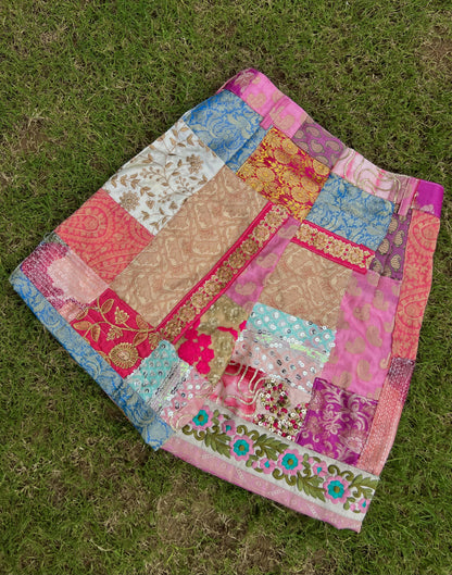 Zia Patchwork Cotton Shorts
